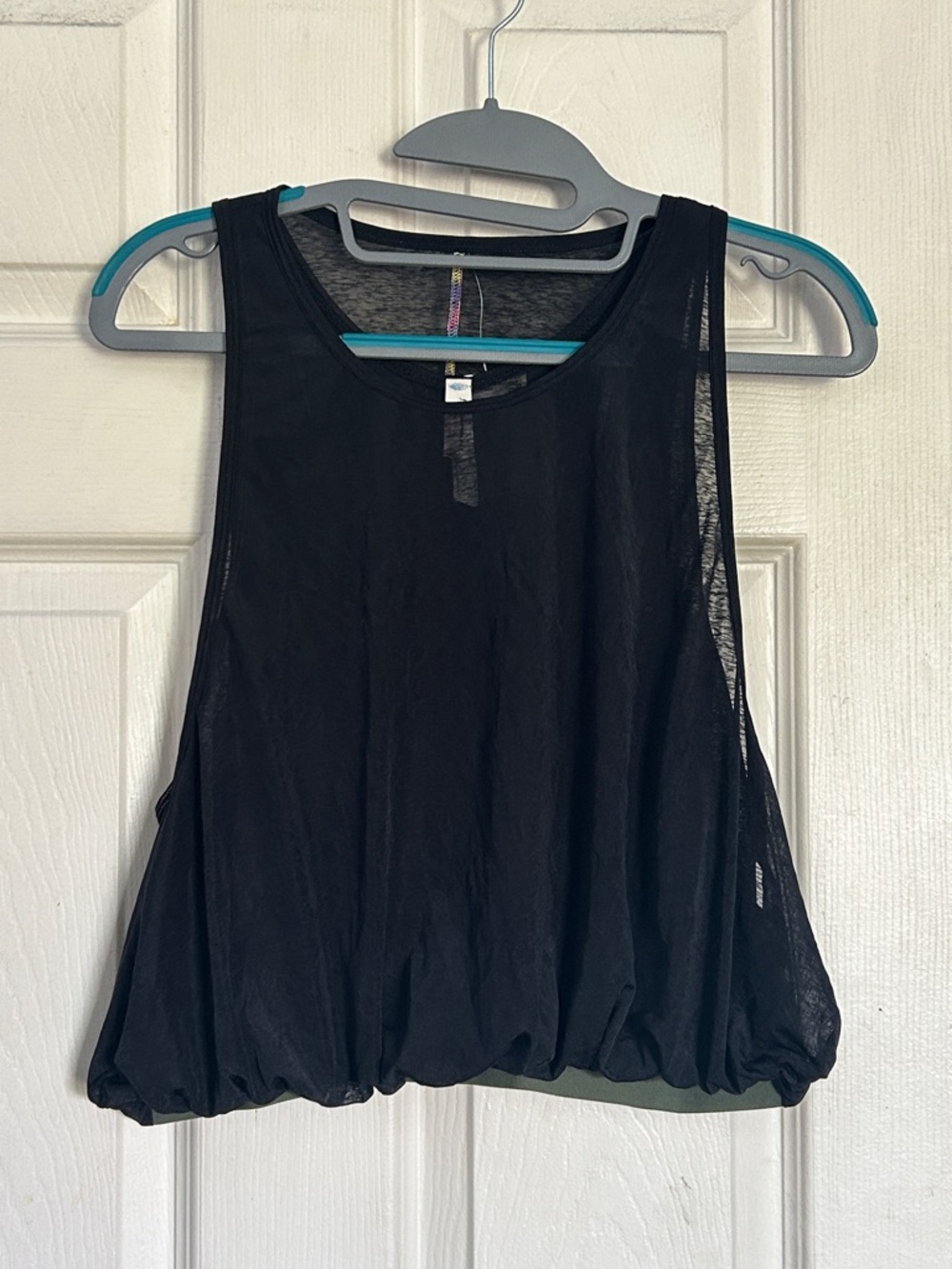 Free People movement burnout mesh sleeveless crop top size medium